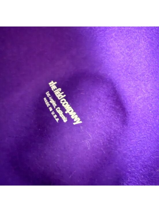 Vintage Purple Felt Wide Brim Hat Wool Head Hugger USA Black Ribbon Church main image 5